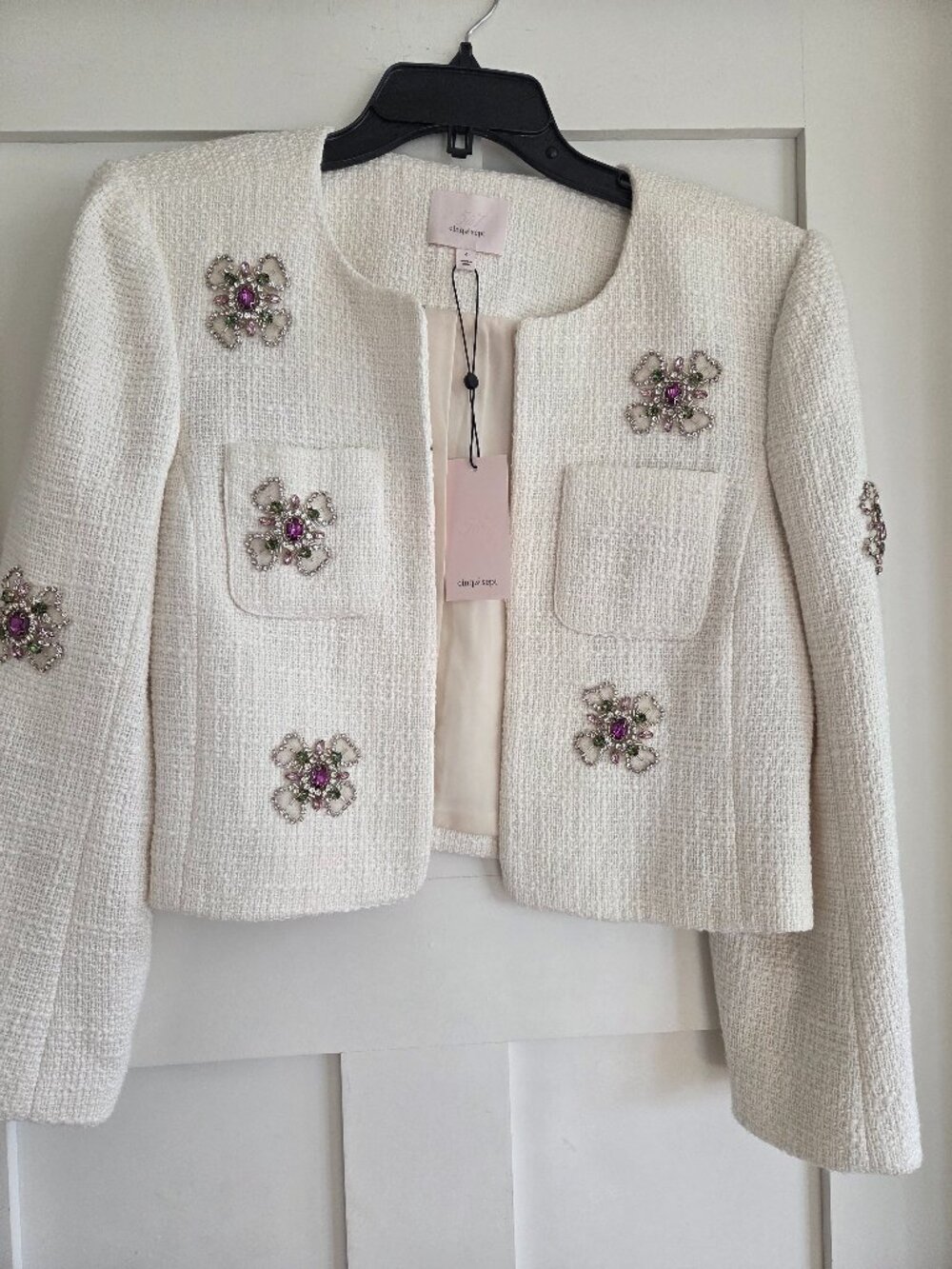 NWT Cinq a Sept Gardenia Jacket sz 4